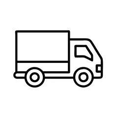 Fototapeta premium Delivery truck icon vector illustration for shipping transport and logistics service business company design