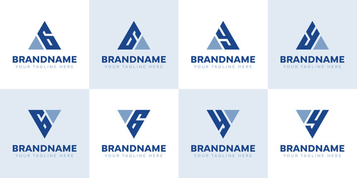 Letters AG GA VG GV AY YA VY YV Logo Set, Suitable For Any Brand