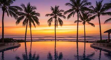 Obraz premium Sunset Serenade AI Generated