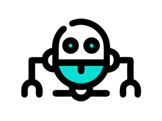 Obraz premium robot logo vector design