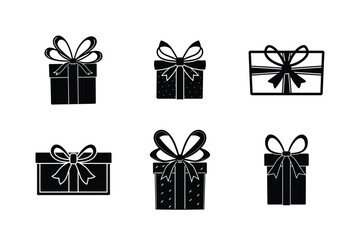 gift receipt bow vector art silhouette