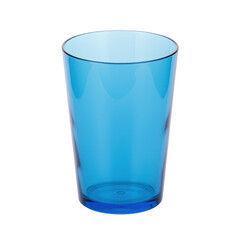 Sleek Modern Drinking Glass in Vibrant Blue.