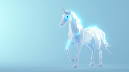 Abstract Unicorn Photo: Geometric Fantasy Animal