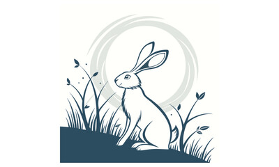 vector illustration of a rabbit