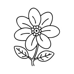 forget me not flower icon, forget me not flower line art - simple line art of forget me not flower, perfect for forget me not flower logos and icons