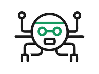 robot logo vector design