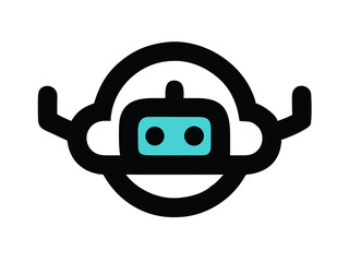 Obraz premium robot logo vector design