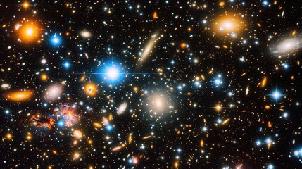 Breathtaking Deep Space Panorama Showcasing a Diverse Collection of Galaxies and Stars in the Vast Universe