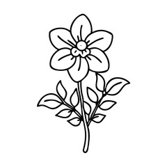 larkspur flower icon, larkspur flower line art - simple line art of larkspur flower, perfect for larkspur flower logos and icons