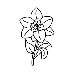 larkspur flower icon, larkspur flower line art - simple line art of larkspur flower, perfect for larkspur flower logos and icons