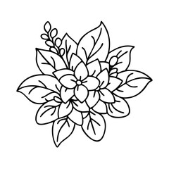 Obraz premium lilac flower icon, lilac flower line art - simple line art of lilac flower, perfect for lilac flower logos and icons