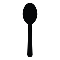 spoon silhouette on white background