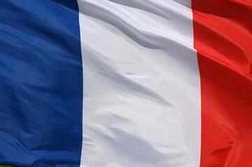 flag of France fluttering in wind