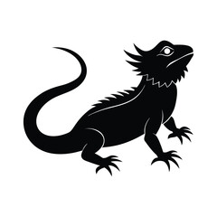 bearded dragon silhouette art