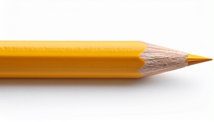 yellow pencil isolated on white