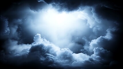 Obraz premium Dramatic Cloudy Sky Showing Light Emerging Through Overcast Layers