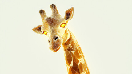 Low Poly Giraffe Stock Photo Glowing Art 