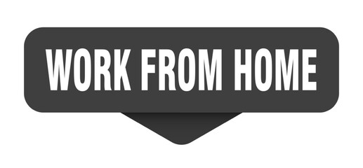 work from home sticker. work from home sign on transparent background