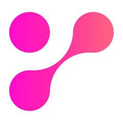 Molecular dot connect pattern with metaball shapes. Abstract fluid morphing paterns. Flat vector illustration isolated on white background.