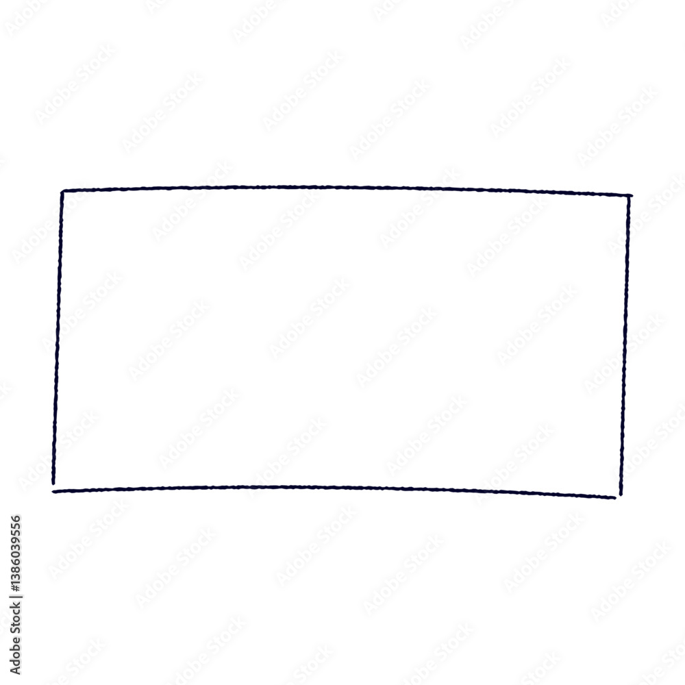 Canvas Prints hand drawn rectangular frame with rough brush strokes, sketchy pencil and marker border, scribbled s