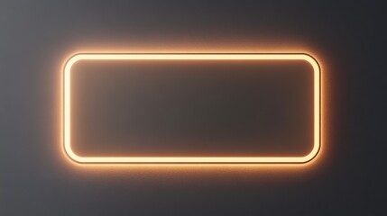 Illuminated Rounded Rectangle Frame on Gray Background
