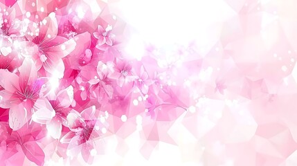 Fototapeta premium Beautiful pink floral arrangement with a sparkling abstract background