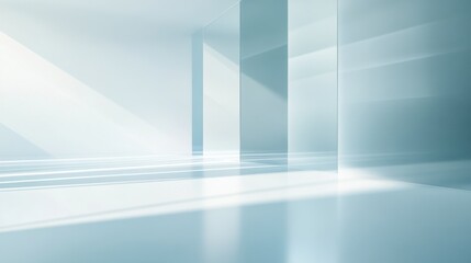 Interior Space with Glass Panels and Light