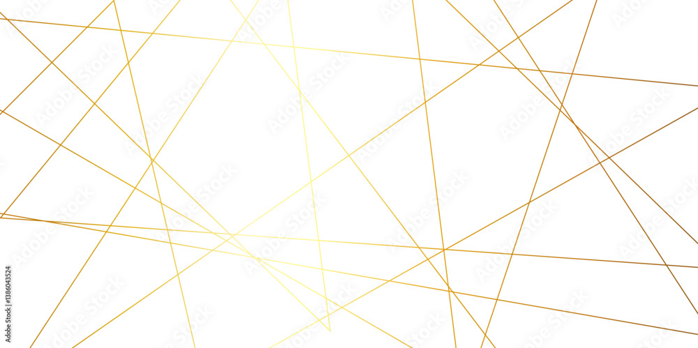 Wall mural abstract luxury gold geometric random chaotic lines with many squares and triangles shape. seamless 