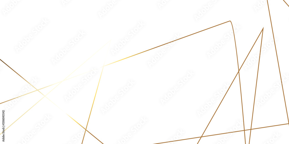 Wall mural abstract luxury gold geometric random chaotic lines with many squares and triangles shape. seamless 