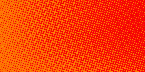 Dots halftone orange color pattern gradient texture with technology digital background decoration. Dots pop art comics with summer background