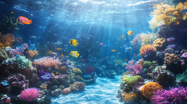 Coral reef in aquarium