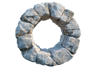 Round hole made of stone
