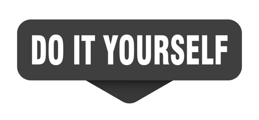 do it yourself sticker. do it yourself sign on transparent background
