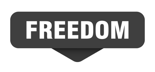 freedom sticker. freedom sign on transparent background