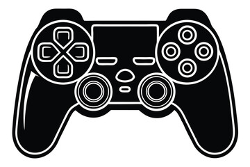 Game pad icon. Game controller silhouette vector design, Video game controller, joystick illustration, minimalist line art drawing of a video game controller