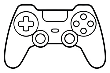 Game pad icon. Game controller silhouette vector design, Video game controller, joystick illustration, minimalist line art drawing of a video game controller © Abu hamed shah