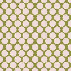 Vector seamless background with circles in pastel colors
