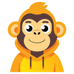 Fototapeta premium cartoon of a monkey 
