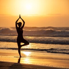 Poise and Peace A Morning Moment by the Sea