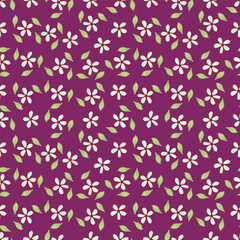 textile design with small flowers pattern image
