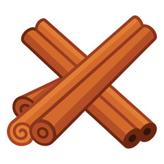 Star anise and cinnamon vector art illustration