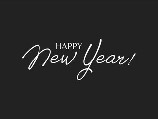 Obraz premium Happy New Year, Vector Text