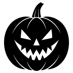 Creepy and funny pumpkin faces for Halloween artwork, decor, and party supplies.