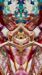 Fototapeta premium Abstract art background . Hand painting artwork on canvas .