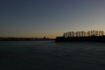Naklejka premium winter city