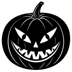 Angry and laughing Halloween pumpkin vector faces. Great for spooky digital artwork.
