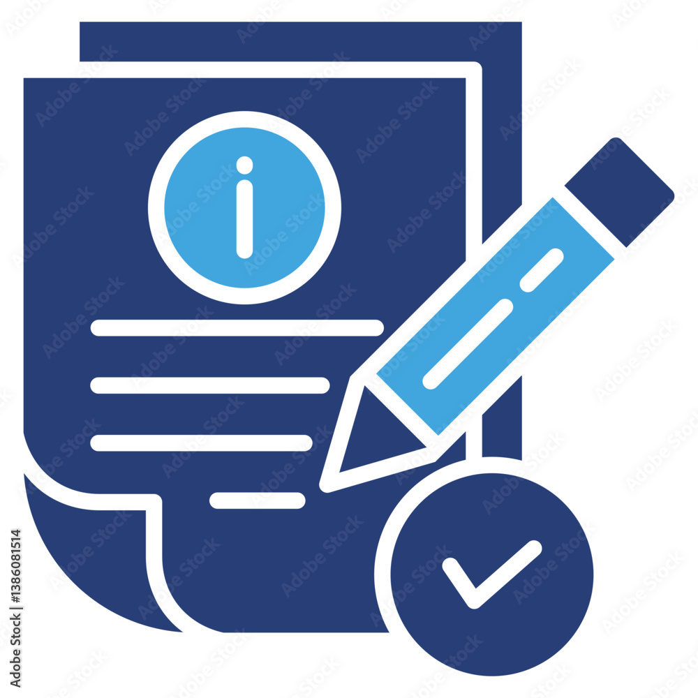 Poster informed two color icon