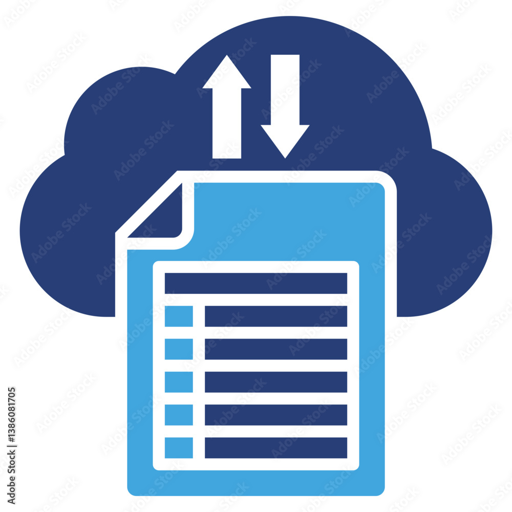 Poster data collection two color icon