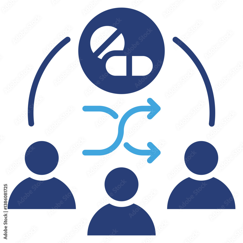 Poster Randomize Two Color Icon