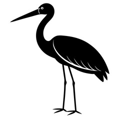 Animal Stork silhouette vector illustrator 